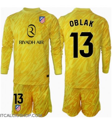 Atletico Madrid Jan Oblak #13 Portiere Terza Maglia Bambino 2024-25 Manica Lunga (+ Pantaloni corti)